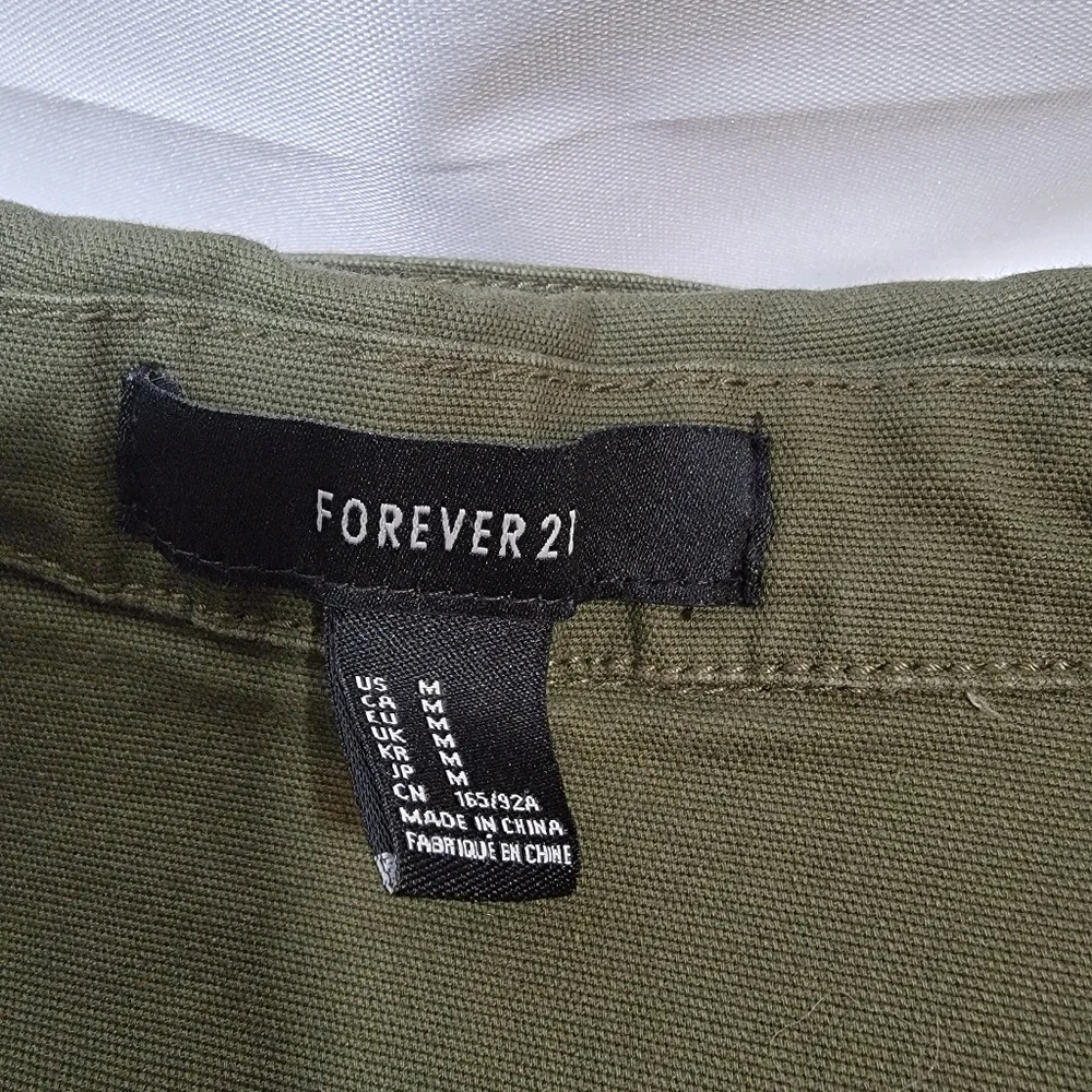 Forever 21 Coat Jacket Olive Green Size Medium Women's - Picture 4 of 5